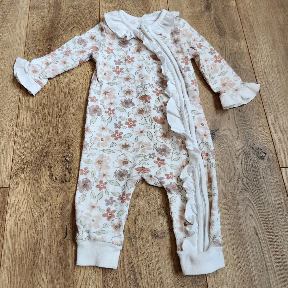 9m Girls Floral Romper pjs